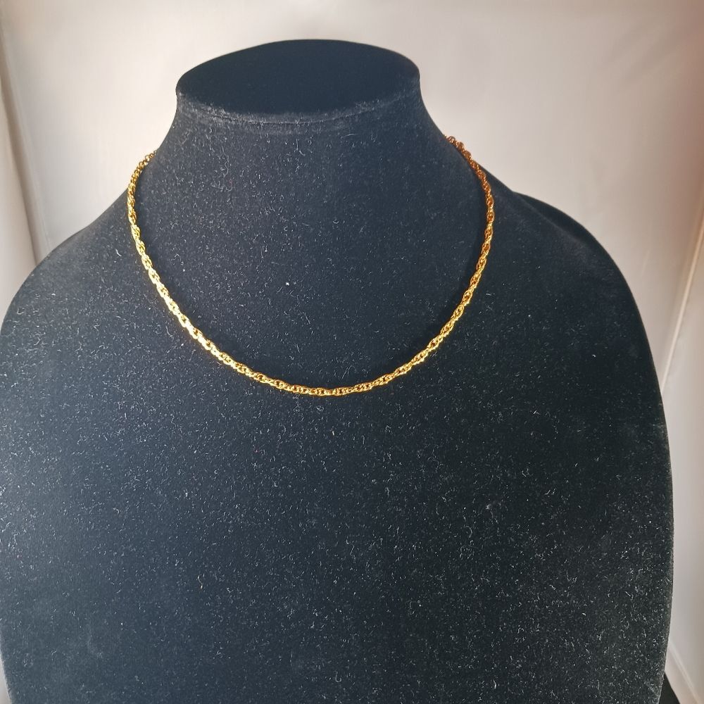 Vintage Gold Tone Y2K Choker Collar Necklace